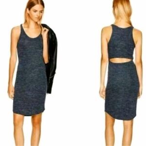 Aritzia Wilfred Free S Black Cutout Back Stretch Dress
